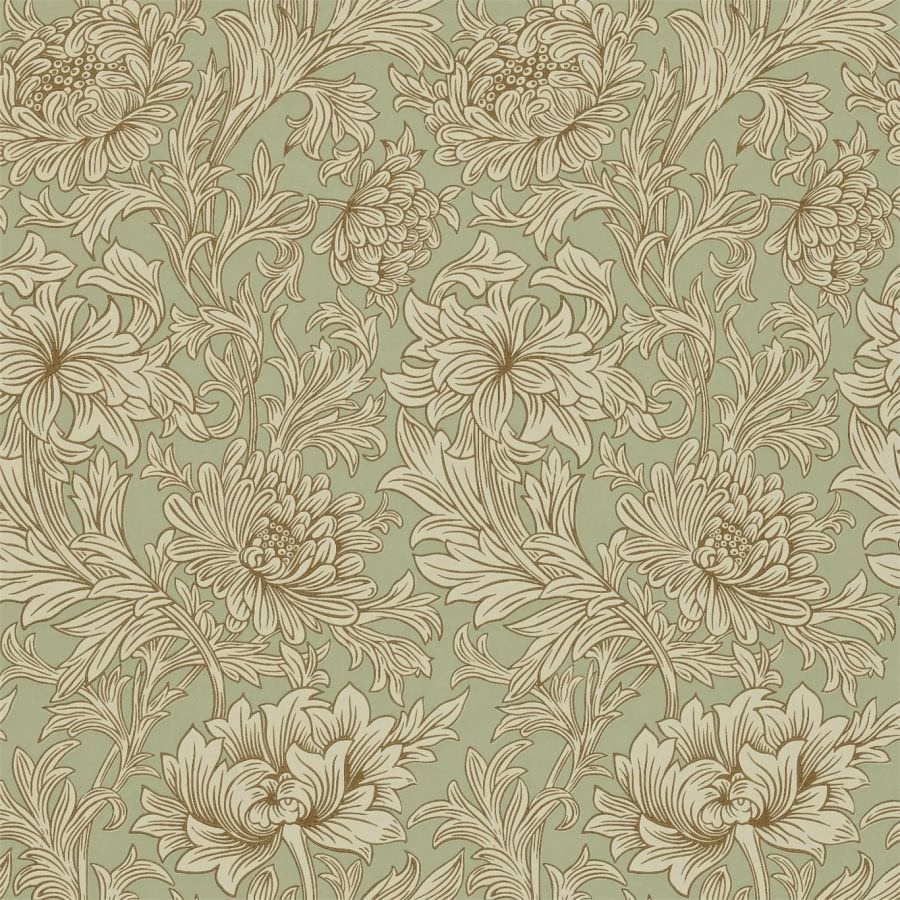Обои Morris The Craftsman Chrysanthemum Toile 216458